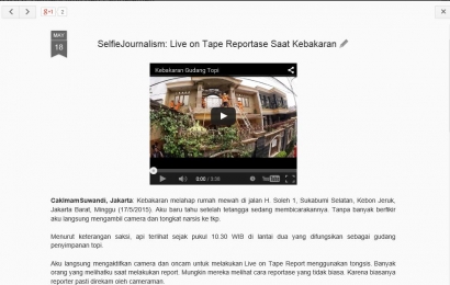 SelfieJournalism: Live on Tape Reportase Saat Kebakaran