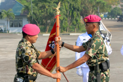 Komandan Pasmar-1 Terima Penyerahan Jabatan Danyon Marhanlan XI Merauke