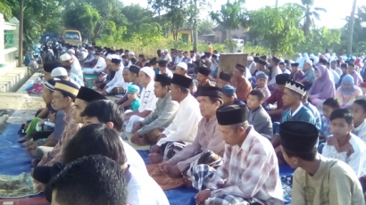 Mengintip Suasana Lebaran  di Desa Kalibening Raya, Lampung Utara