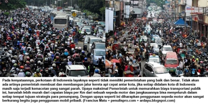 Semerawutnya Perkotaan Indonesia dan Pemborosan