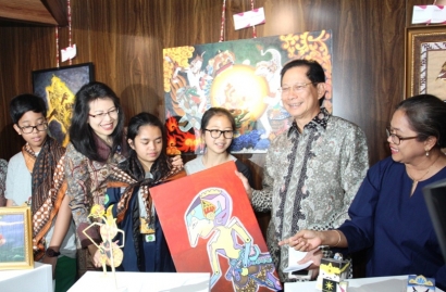 Lukisan Wayang Karya Pelajar SMP, Bukti Cinta Mereka pada Budaya Indonesia