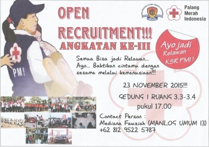 Open Recruitment UKM KSR - PMI Politeknik Kelapa Sawit Citra Widya Edukasi