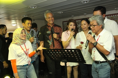 Ganjar Pranowo, Rini Soemarno dan "The Spirit Carries On" di Atas KM Kelud