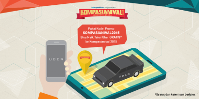 Promo Seratus Ribu, Naik Uber Taxi Menuju Kompasianival 2015
