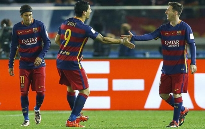 Trio MSN Gemilang, Barcelona Juara Piala Dunia Antar Klub 2015