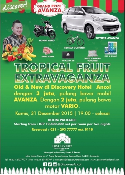Discovery Hotel Ancol Ramaikan Tahun Baru Dengan Tropical Fruit Extravaganza