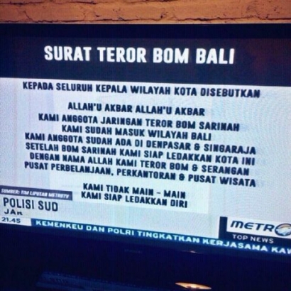 Polisi Pastikan Teror Bom Bali yang Diberitakan Metro TV Hoax!