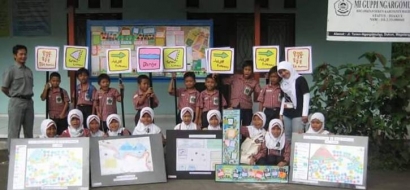 Program Pengurangan Risiko Bencana Berbasis Sekolah, Desa Ngargomulyo, Kecamatan Dukun, Kabupaten Magelang, Jawa Tengah