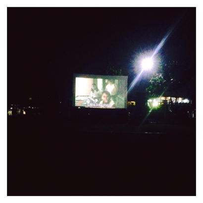 Pemutaran Film di Taman Merjosari, Malang