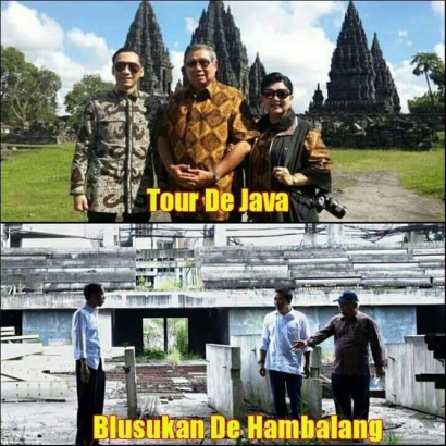 "Tour de Java" vs "Blusukan de Hambalang"