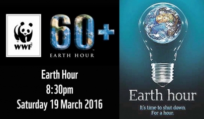 [Earth Hour 2016] Matikan Lampu pada Sabtu, 19 Maret 2016, Pukul 20.30-21.30