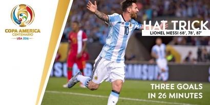 Messi Hattrick, Argentina Mengamuk!