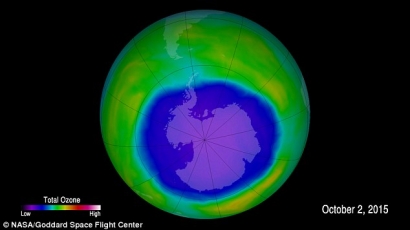Akhirnya Lubang Lapisan Ozon Itu Kini Mulai  Mengecil