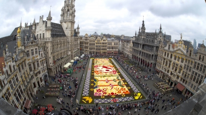 Indahnya 'Flower Carpet' di Brussels