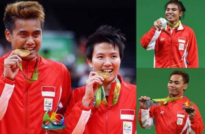 Terima Kasih Olympian Indonesia, Bendera Merah Putih Berkibar, Indonesia Raya Berkumandang