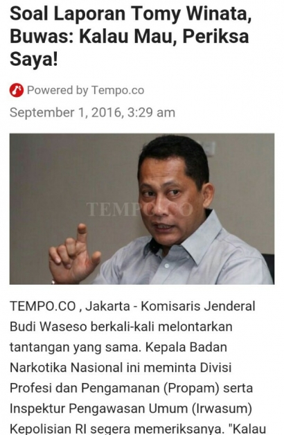 Heboh, Tomy Winata Ditantang Budi Waseso!