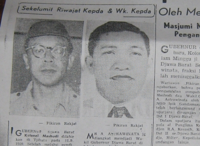 Kolonel Mashudi  Menjadi Gubernur Jawa Barat dan Kontroversi Wakil Gubernur Astrawinata pada Februari 1960