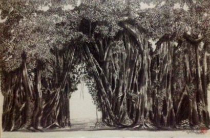 Lukisan Pohon Beringin dan Masa Lalu Djaja Tjandra Kirana