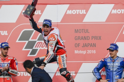 Marc Marquez Raih Juara Dunia MotoGP 2016 di Motegi