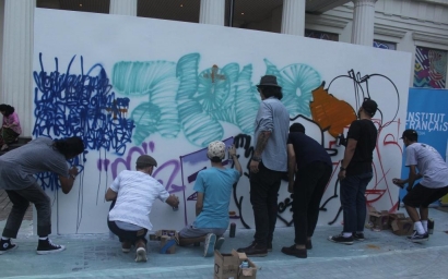 Kolaborasi Seniman Graffiti dan Street Art Indonesia-Perancis