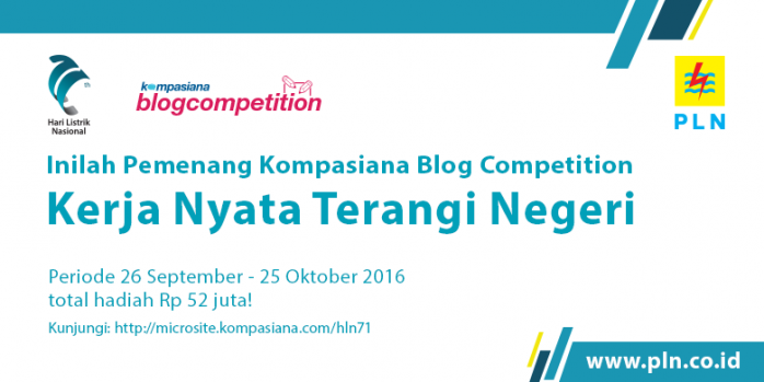 Inilah Pemenang Blog Competition Hari Listrik Nasional Ke-71!