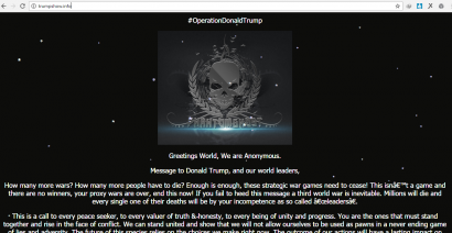 Website Presiden Terpilih Amerika ke-45 Diretas Anonymous Indonesia