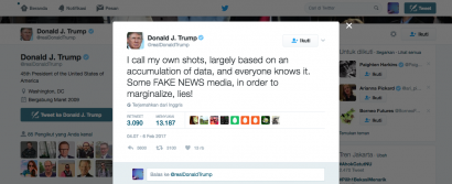 Kabarkan Ketidakpercayaan Masyarakat, Trump Tuduh Media Berbohong