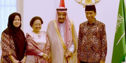 Foto Raja Salman - Megawati, Cermin Visi Arab Saudi 2030