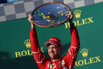 Kemenangan Vettel Bersama "Kuda Jingkrak" Tandai Era Baru Formula One