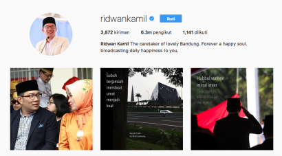 Duel Ridwan Kamil dan Deddy Mizwar di Instagram