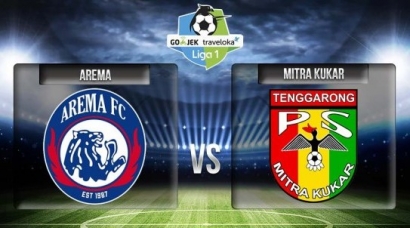 Arema FC Permalukan Mitra Kukar 2-0 di Gajayana Malang