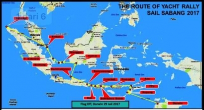 Dari Darwin ke Sabang, Inilah Rute Sail Indonesia 2017