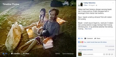 Viral, Foto Bapak dan Kedua Anaknya yang Terlantar