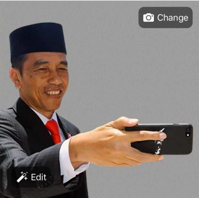 Ramai-ramai "Wefie" Bareng Pak Jokowi di Facebook