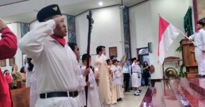 Misa HUT Kemerdekaan RI ke 72 Gereja Pecinta Damai Berlangsung Khidmat