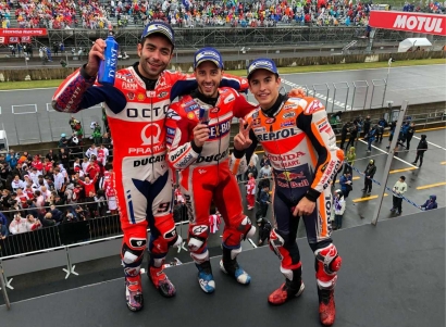 Dovizioso Juara di MotoGP Motegi Jepang, Rossi Gagal Finish