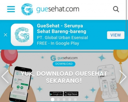 GueSehat, Aplikasi Kesehatan Terlengkap untuk Semua Platform