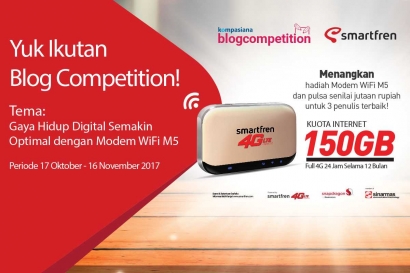 Tiga Kompasianer Pemenang Blog Competition "Gaya Hidup Digital Semakin Optimal dengan Modem WiFi M5"