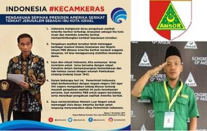 GP Ansor Pematangsiantar Dukung Presiden Joko Widodo Kecam Keras Amerika Serikat