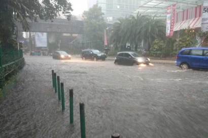 Hujan Deras, Ini Lokasi Genangan dan Banjir di Kebayoran Baru