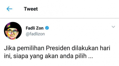 Jokowi Presiden Pilihan Netizen Berdasarkan ''Polling'' Fadli Zon