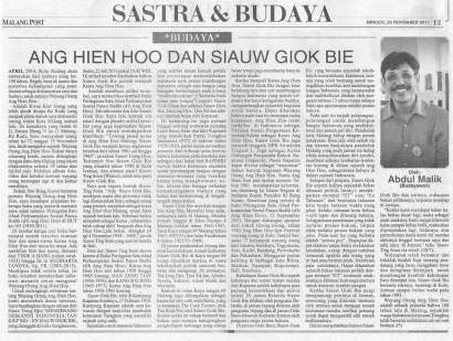 Dari Ang Hien Hoo, Ratna Indraswari Ibrahim hingga Hikajat Kebonagung