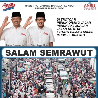Trotoar dan Jalan di Jakarta Semakin Semrawut, Terdzalimi oleh Kebijakan Anies Sandi