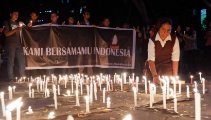 "Kami Bersamamu Indonesia", Aksi Solidaritas di Unika