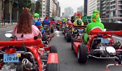 "MariCAR", Naik Go-Kart dengan Mario Bross Berkeliling Kota