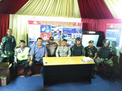 Sinergitas Kodim 0503/JB & Polsek Palmerah Antisipasi Kamtibmas di Pos Ops Ketupat Jaya 2018 Slipi