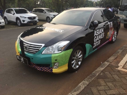 Mobil Dinas Menpora pun Jadi Medium Promosi Asian Games 2018