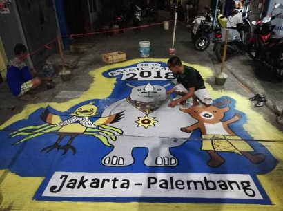 Intip Yuk, Kreativitas LMK dan Pemuda RW08 Jati Pulo Jakarta Barat Menyambut Asian Games 2018