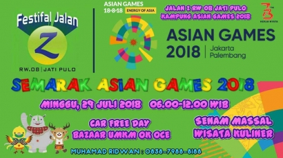 Bakal Semarak dan Instagrammable, Festival Jalan Z RW 08 Jati Pulo Jakarta Barat Suguhkan Kampung Mural Asian Games 2018