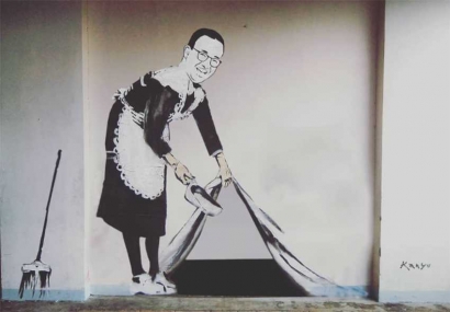 Jejak Banksy di Balik Mural Anies Baswedan dengan Kali Itemnya